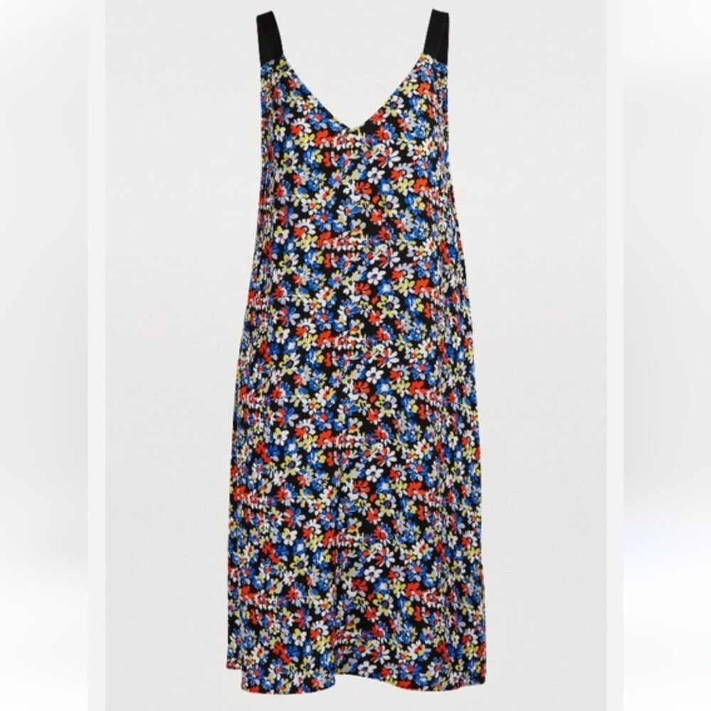RAG & BONE Multicolored Floral Print Estell V-Neck Tank Slip Midi Dress Size S/P